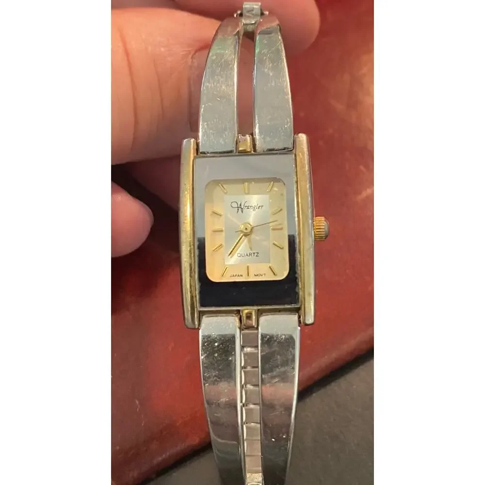 Women's 18mm Two Tone Wrangler Watch, Stretch Band